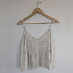 Abercrombie & Fitch Baby Doll Trapeze Tank Top Oatmeal Cream M Medium